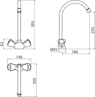 Смеситель RedBlu by Damixa Object HFON00000 для кухни Смеситель RedBlu by Damixa Object HFON00000 для кухни