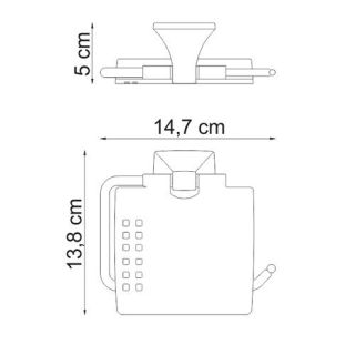 Wasserkraft Wern K-2525 Держатель туалетной бумаги с крышкой