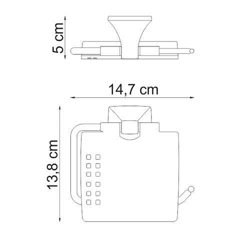 Wasserkraft Wern K-2525 Держатель туалетной бумаги с крышкой Wasserkraft Wern K-2525 Держатель туалетной бумаги с крышкой