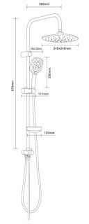 Душевая система Agger Marine A0595000 хром