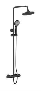 Душевая система Orange Thermo T02S3-912b c термостатом, черный матовый