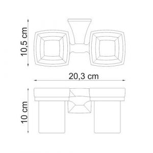 Wasserkraft Wern K-2528D Подстаканник двойной стеклянный