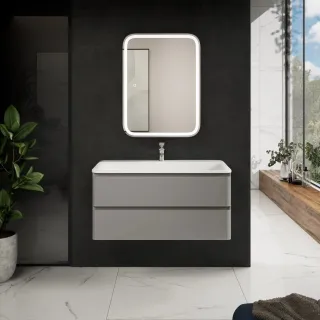 Тумба под раковину AQUAme S4 AQM900410GM 100 см серый матовый