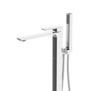 Orange Lutz M04-336cr Однозахватный напольный смеситель для ванны. Керамический дивертор, шланг, ручной душ. Цвет: хром