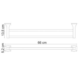 Wasserkraft Wern K-2540 Штанга для полотенец двойная Wasserkraft Wern K-2540 Штанга для полотенец двойная