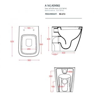 Унитаз Artceram A16 ASV002 01 86 белый