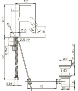 Смеситель для раковины Paini Cox 78CR211 хром