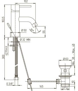 Смеситель для раковины Paini Cox 78CR211 хром