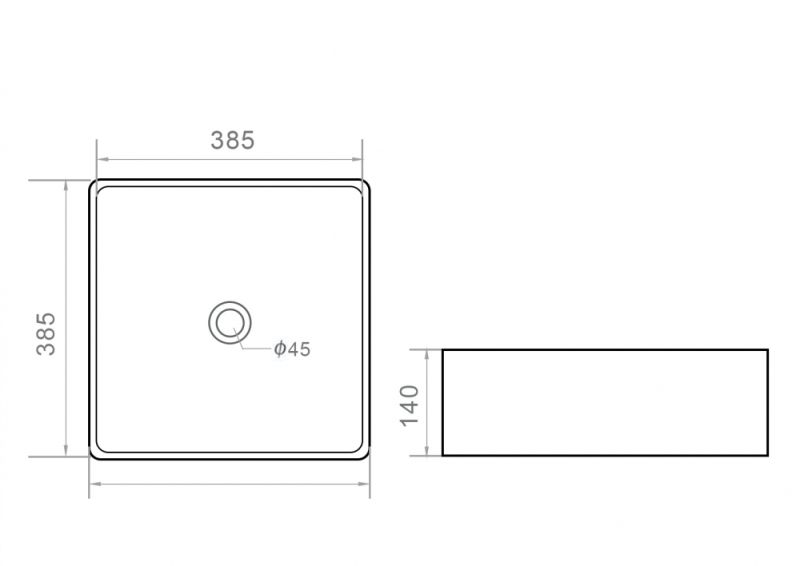 Раковина Orange B02-385w накладная