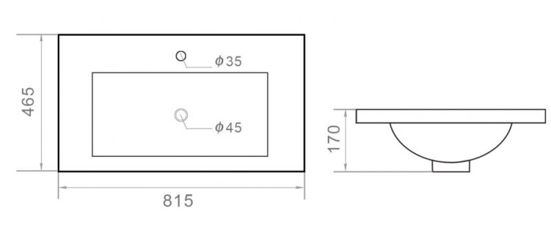 Раковина Orange B03-800w встраиваемая