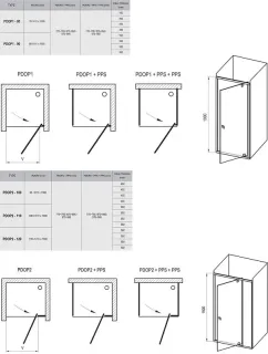 Душевая дверь Ravak Pivot PDOP1-80 03G40300Z1 80 см профиль чёрный стекло Transparent