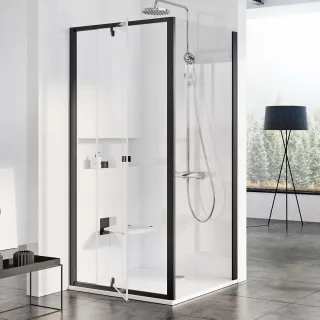 Душевая дверь Ravak Pivot PDOP1-80 03G40300Z1 80 см профиль чёрный стекло Transparent