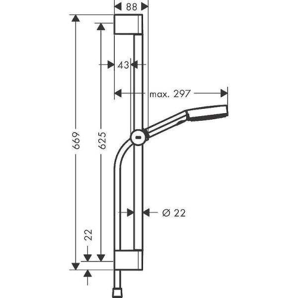 Душевой гарнитур Hansgrohe Pulsify Select Relaxation EcoSmart 24161670  черный Душевой гарнитур Hansgrohe Pulsify Select Relaxation EcoSmart 24161670  черный