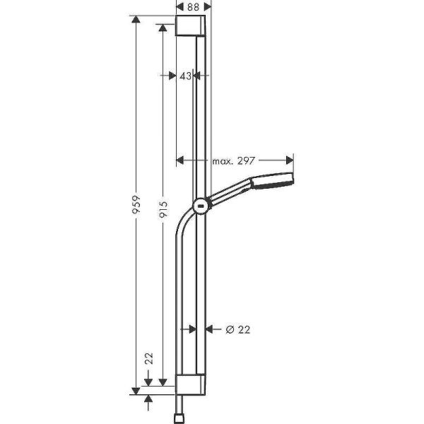 Душевой гарнитур Hansgrohe Pulsify  24171670 черный Душевой гарнитур Hansgrohe Pulsify  24171670 черный