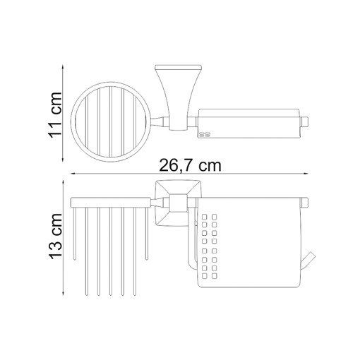 Wasserkraft Wern K-2559 Держатель туалетной бумаги и освежителя Wasserkraft Wern K-2559 Держатель туалетной бумаги и освежителя