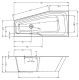 Акриловая ванна Riho Rethink Space B111001005 R 160х75см белый