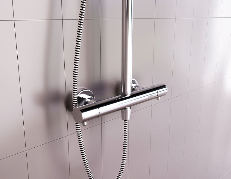 Душевая система Damixa Option DX218092000 с термостатом Хром