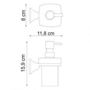Wasserkraft Wern K-2599 Дозатор для жидкого мыла стеклянный 230 ml