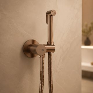 Гигиенический душ со смесителем WasserKRAFT Rhein 9938BRG розовое золото матовое