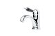 Смеситель для раковины Boheme TRADIZIONALE CHROMO с черной керамикой хром
