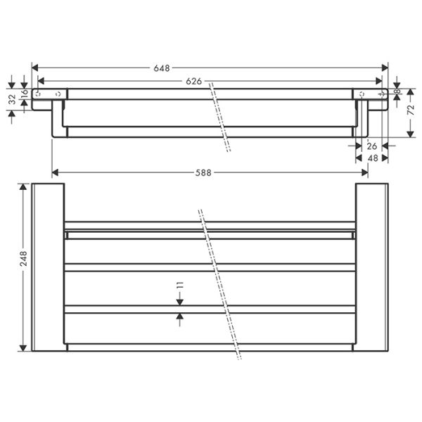 Полка для полотенец  Hansgrohe AddStoris 41751140