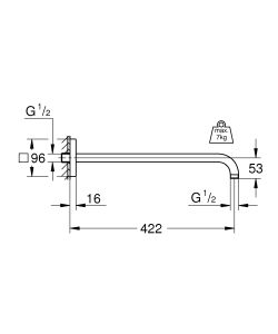 Душевой кронштейн Grohe Rainshower 26145000 хром