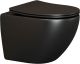 Подвесной унитаз Ceramica Nova Metropol CN4002MB безободковый чёрный матовый