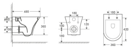Подвесной унитаз Ceruttispa Bernina aria CT7191