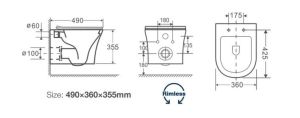 Подвесной унитаз Ceruttispa Adige Aria CT7837