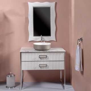 Тумба под раковину Armadi Art Monaco 80см белый/хром 867-080-WCR Тумба под раковину Armadi Art Monaco 80см белый/хром 867-080-WCR