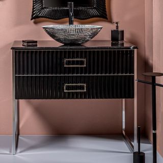 Тумба под раковину Armadi Art Monaco 100см чёрный/хром 867-100-BCR Тумба под раковину Armadi Art Monaco 100см чёрный/хром 867-100-BCR