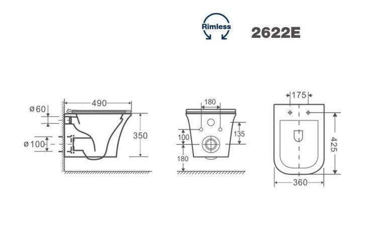 Подвесной унитаз Ceruttispa Arno Aria CT7839