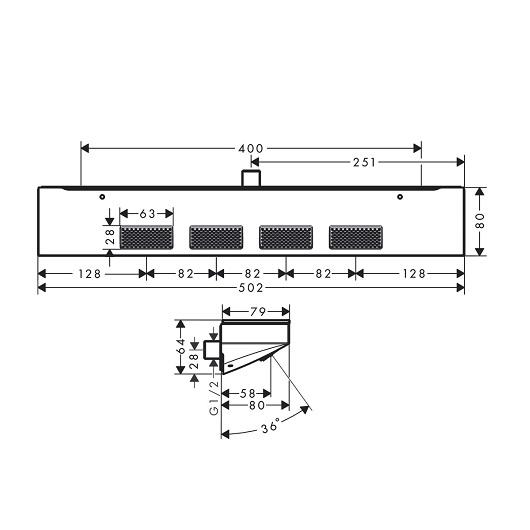 Верхний душ Hansgrohe Rainfinity 26243000