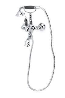 Смеситель для  ванны Boheme (душ.комплект) TRADIZIONALE CHROMO_Комплект с черной керамикой хром