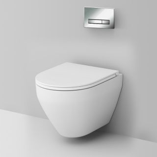 Унитаз с инсталляцией  AM.PM Sprit FlashClean IS30251.701700 с сиденьем Микролифт и клавишей смыва Хром Унитаз с инсталляцией  AM.PM Sprit FlashClean IS30251.701700 с сиденьем Микролифт и клавишей смыва Хром