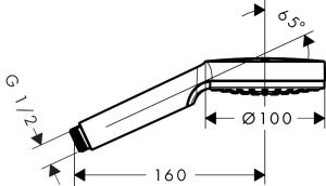 Душевая лейка Hansgrohe Crometta 1 jet 26331400