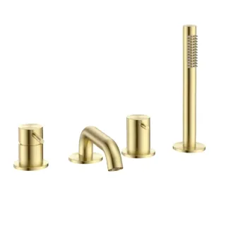 Смеситель на борт ванны AQUAme Siena AQM6219BG золото брашированное