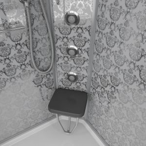 Душевая кабина Niagara NG-7715W с гидромассажем 90x90см серебро/прозрачное