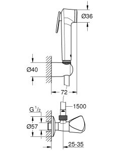 Гигиенический душ Grohe Tempesta-F Trigger Spray 26357000 хром