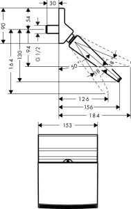 Верхний душ Hansgrohe Raindance 150 1jet 26442000