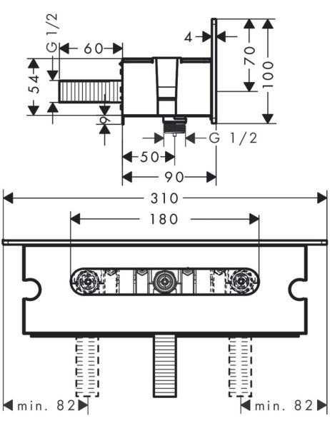 Шланговое подсоединение Hansgrohe Fixfit  26456000 хром