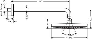 Верхний душ Hansgrohe Raindance Select S240 2jet 26466400