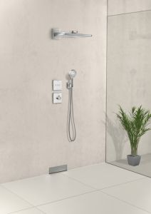 Шланговое подключение Hansgrohe Fixfit Porter Square 26486000 с держателем для душа