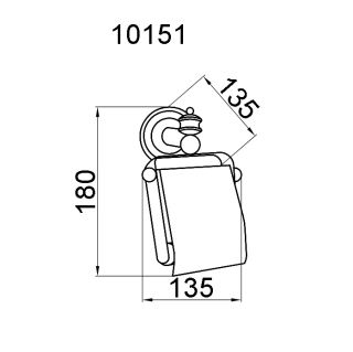 Держатель для туалетной бумаги Boheme Palazzo Nero золото 10151