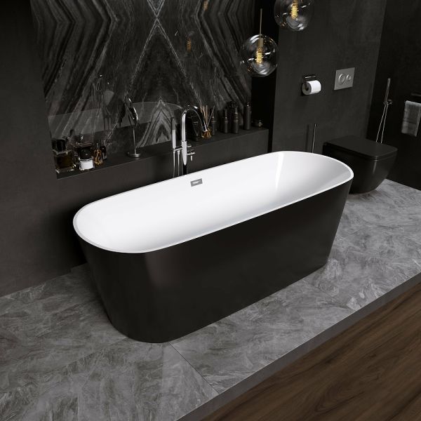Акриловая ванна Grossman GR-2701B 150x70см чёрный