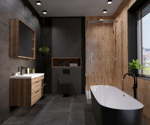 Акриловая ванна Grossman GR-2701B 150x70см чёрный