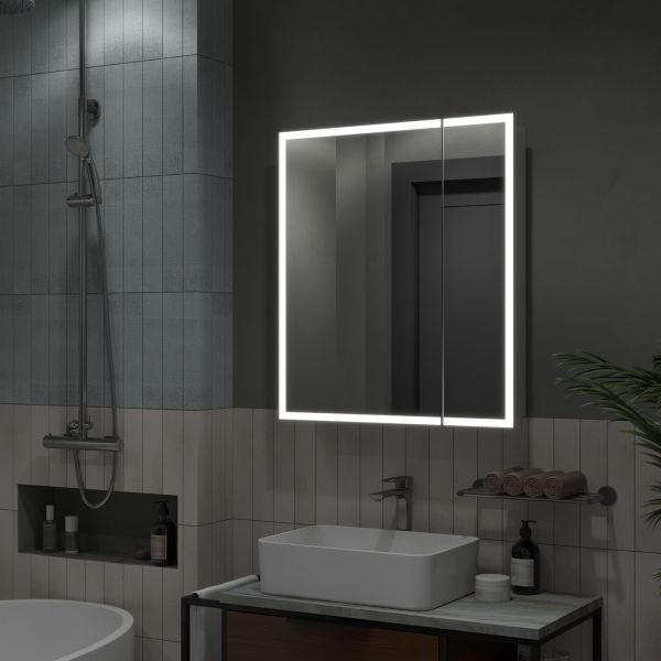 Зеркало-шкаф Reflexion Cube 70 RF2212CB с подсветкой 70х80