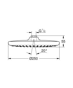 Верхний душ GROHE Tempesta 26666000 хром