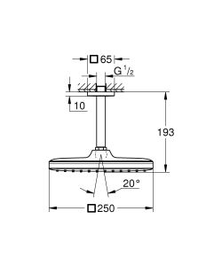 Верхний душ GROHE Tempesta 26688000 хром