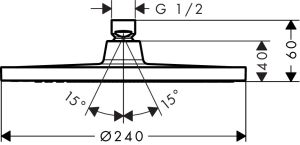 Верхний душ Hansgrohe Crometta S240 1jet 26723000